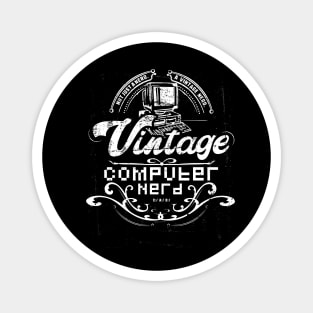 Vintage Computer Nerd Funny Geeky Magnet